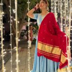 netri nisarg trivedi Instagram - Paancham na garba At @theoggarba Styled by and wearing: @kinjal.prajapati136 @rivayaat_bykinjal Pc: @niilampaanchal #paanchamnagarba #navratri #garba #gujarat #film #gujaratifilm #actor #netritrivedi
