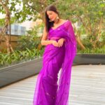 Aahana Kumra Instagram - Being all purplelicious 💜💜💜💜 #weddingseason #wednesdaymood . . . . #purple #purpleaesthetic #sareenotsorry #sareelover #wedding #shaadiseason #shaadi #aahanakumra #saree Mumbai - मुंबई