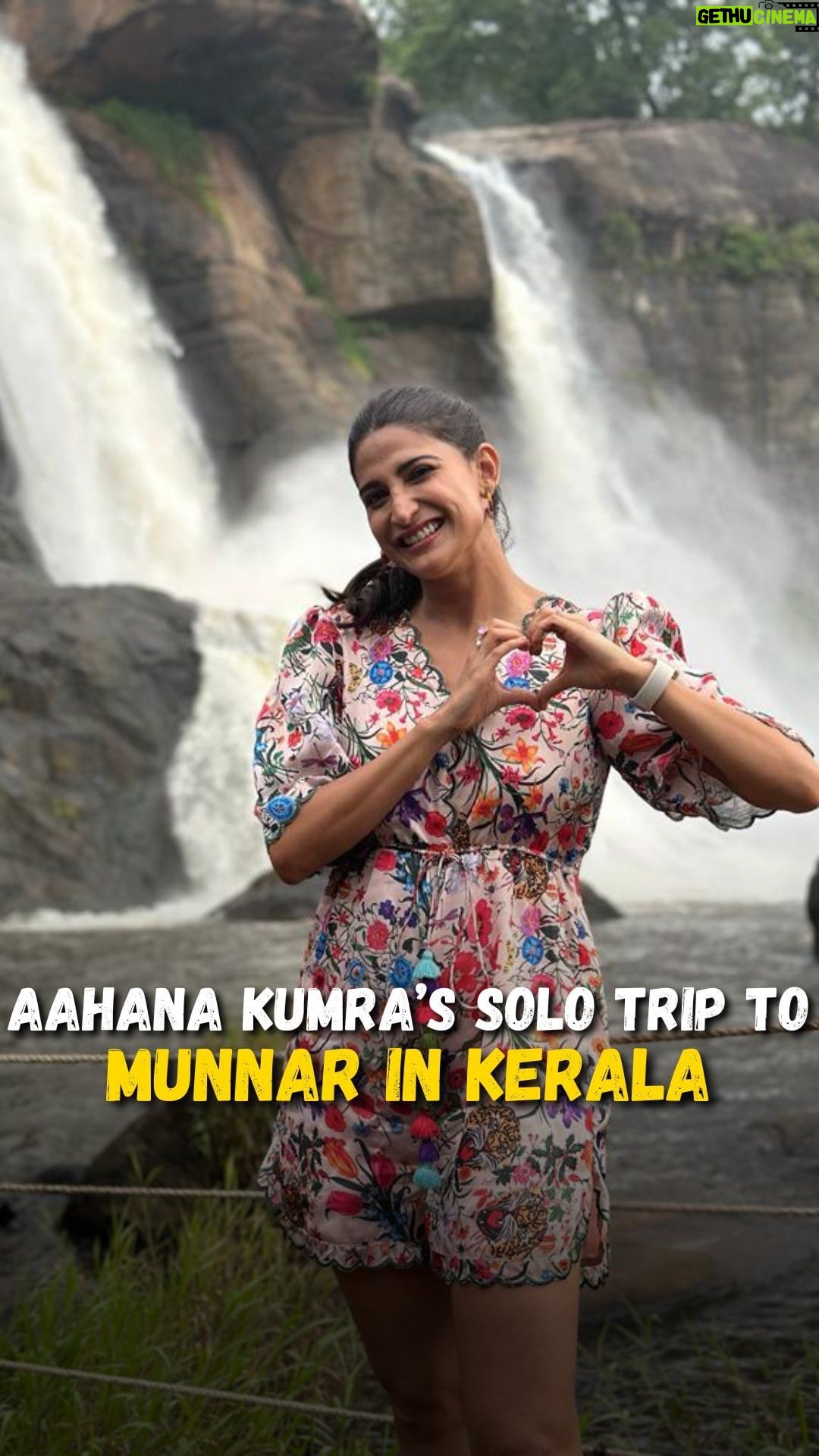 Aahana Kumra Instagram - #SoloFemaleTraveler Aahana Kumra’s Solo Road Trip To Munnar In Kerala | The Solo Female Traveller S2 E3 | Curly Tales In this episode of the Solo Female Traveller, actress Aahana Kumra takes a road trip to the beautiful city of Munnar in Kerala. She travels in her Tata Punch which gives her the perfect rise to soak in the stunning views through the winding roads. Witness the lush greenery, tea plantations, and serene backwaters in Munnar with Aahana Kumra. Here are the places she visits during her road trip: Lockhart Tea Factory, Devikulam Windermere Estate, Pothamedu Athirappilly Falls We hope you enjoyed following Aahana Kumra’s road trip in her comfortable Tata Punch. Let us know in the comments below what destination you would like her to explore next! #munnar #travel #kerala #traveling #travelblogger #munnardiaries #waterfalls #keralagram Munnar Kerala