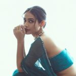 Aakanksha Singh Instagram - 🩵🩵🩵🩵 Outfit : @1717_designerwear Jewellery : @sterasmusjewelry Styled by: @_mohitapandey_ Muah : @makeup.artist.anusha 📸 @gohil_jeet #aakankshasingh