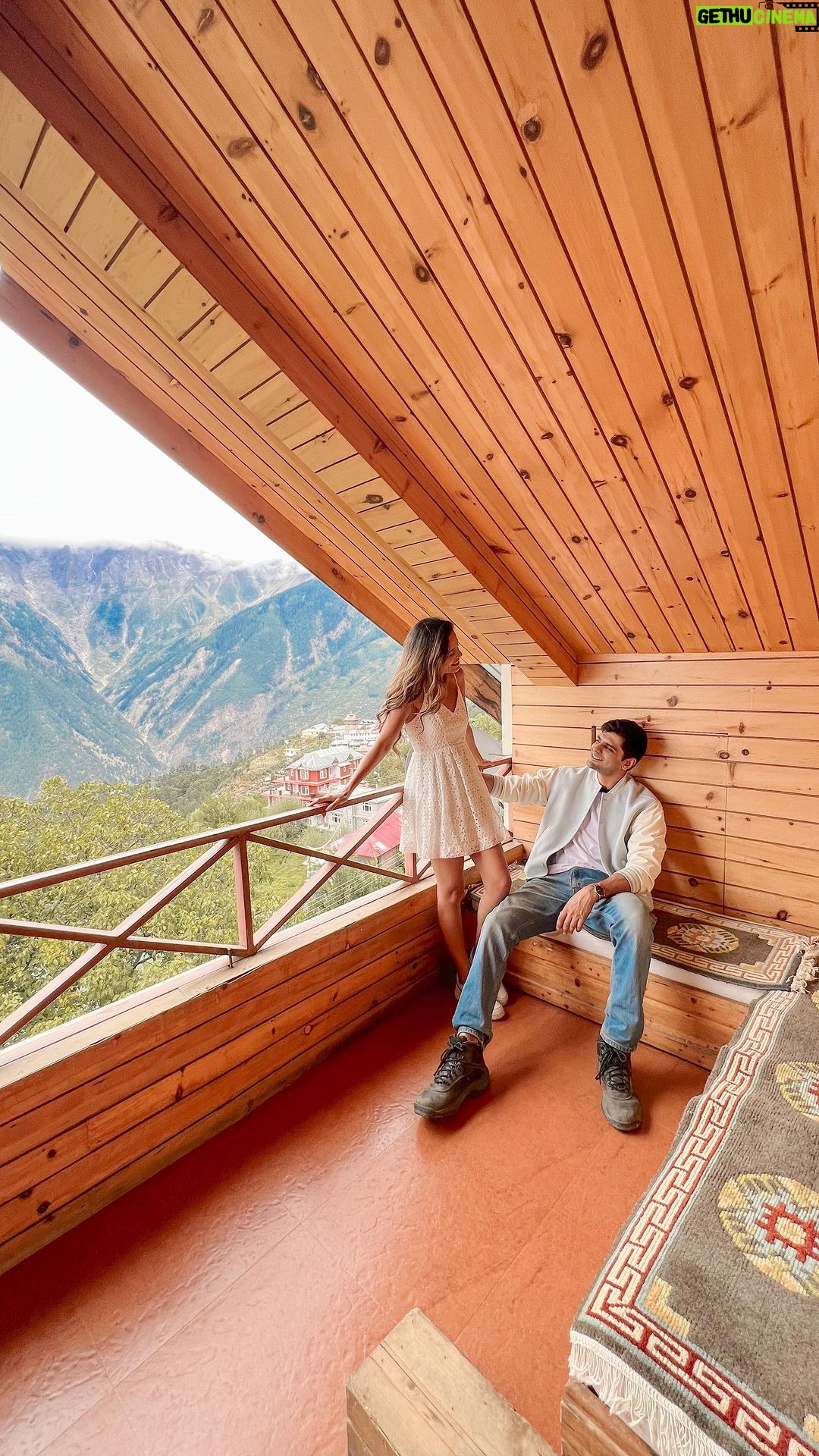 Aakriti Rana Instagram - Who would you go here with? SAVE it for your next trip! Kalpa is a small village in the Kinnaur district of Himachal Pradesh. Kinnaur valley is one of the most beautiful valleys and is known to be the land of Apples and Gods! It’s 7 hours away from Shimla and about 6 hours from Kaza. You would see beautiful mountains and the area is surrounded by apple trees. We even plucked our own fresh apples here. If you do visit Kalpa, stay at @grandshambala. The view from this hotel is stunning, they have a sports bar, meditation hall and a Himalayan kitchen. #aakritirana #aakritiandrohan #kalpa #kinnaur #himachal #travelblogger #indiantravelblogger #reelsindia #wanderlust #indiatravel #roadtrip #himachalpradesh
