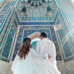 Aakriti Rana Instagram - He actually went out and got a shirt in Tashkent so that I can click this picture in Samarkand ❤️ From someone who would never get out of his shorts and tshirt to this. These little things matter so much. Getting this printed for sure 😋 📍Amir Temur Mausoleum, Samarkand, Uzbekistan #aakritirana #aakritiandrohan #samarkand #uzbekistan #couplevideos #reelsinstagram #couplephotography #travelblogger #indiantravelblogger #couplereels