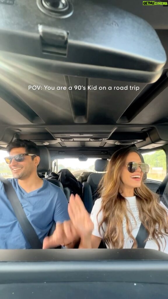 Aakriti Rana Instagram - Can you relate? Tag your long drive partner 🤣 Husband is back yay! We didn’t even rest for a week and we are already on road. Thar is ready for the next adventure ! Where should we go this time? ❤️ #aakritirana #aakritiandrohan #roadtrip #couple #couplevideos #thar #travelblogger #indiantravelblogger #bollywood #90s #couplereels