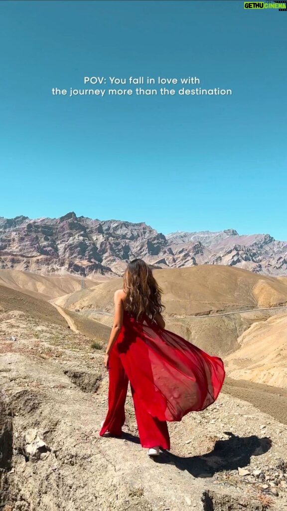 Aakriti Rana Instagram - Just got Leh’d 🤣 It’s never just about the destination, it’s more about the insanely beautiful journey! Tag someone you would want to go for this epic adventure with 😀😀 Red coord from @shauryasanadhyalabel #Aakritirana #leh #ladakh #journey #roadtrip #offroading #defenderjourneys #defender #landroverdefender #travelblogger #indiantravelblogger #incredibleindia #pangonglake Leh Ladakh