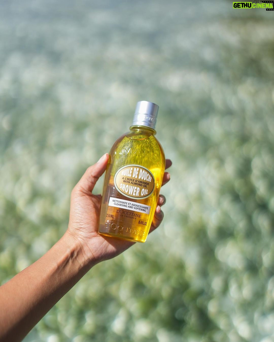 Aakriti Rana Instagram - Make your shower routine as calm as the beauty around! Calming my senses with the @LoccitaneIndia Almond Shower Oil 🧘♀️ Can’t get enough of its delicious scent and the unique oil-to-milk texture, its like taking a luxurious yet pampering shower! 🛀🚿 Use my code ‘Aakriti10’ for a 10% discount on the L’OCCITANE India website 🌟 (Ad) #EverybodyLovesAlmond #LOccitaneIndia #AakritiRana