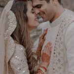 Aakriti Rana Instagram - Here is our wedding teaser! Please rotate your phone to watch. The lyrics of the song describe everything we were feeling! It was like a beautiful dream. The beautiful snow laden mountains, close family/ friends, wild horses, and shadow 🐶 made everything even more special ❤️ What is your idea of a perfect Wedding? I would love to know 😀 📸 Shot by @believecollective #aakritirana #aakritigetsanchored #aakritiandrohan #wedding #manali #destinationwedding #shaadi #weddingvideo #himachal #weddinginspiration