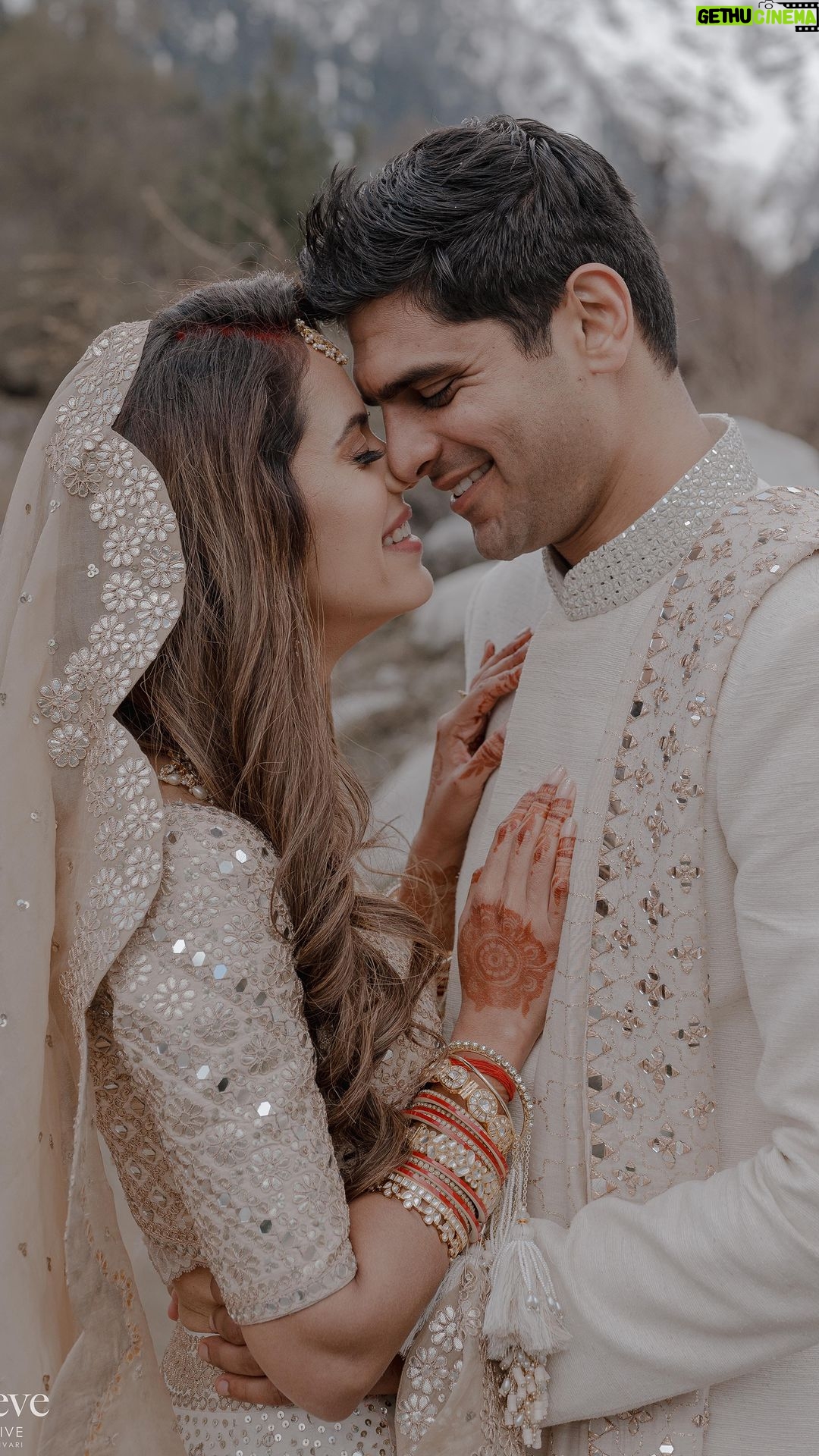 Aakriti Rana Instagram - Here is our wedding teaser! Please rotate your phone to watch. The lyrics of the song describe everything we were feeling! It was like a beautiful dream. The beautiful snow laden mountains, close family/ friends, wild horses, and shadow ๐ถ made everything even more special โค๏ธ What is your idea of a perfect Wedding? I would love to know ๐ ๐ธ Shot by @believecollective #aakritirana #aakritigetsanchored #aakritiandrohan #wedding #manali #destinationwedding #shaadi #weddingvideo #himachal #weddinginspiration