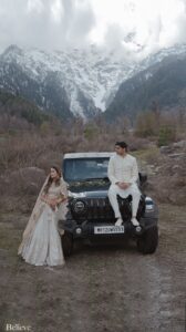 Aakriti Rana Instagram - There is no Vidaai when a father isn’t giving his daughter away to her new family but instead they both are coming together to build a new life for themselves. If anything, it’s Rohan’s Vidaai because he’ll be moving in with me in Pune🤣 #aakritigetsanchored #aakritirana #aakritiandrohan #wedding #indianwedding #vidaai #bidaai #thar #mahindrathar #brideandgroom #couplevideos #shaadi Manali, Himachal Pradesh