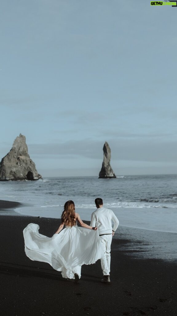 Aakriti Rana Instagram - 📍Reynisfjara Black Sand Beach, Iceland We did our Pre Wedding Shoot at The MOST BEAUTIFUL and the DEADLIEST BEACH of Iceland! People who get caught in a sneaker wave find escaping back to shore extremely difficult - and with a water temperature just a few degrees above freezing, hypothermia can set in quickly, leading to fatalities. To be safe, check the warning sign and the red, orange and yellow lights while entering. Stay away from the zones the light for which light up. 📸 @believecollective @ujjwalvanvari #aakritirana #aakritiandrohan #iceland #reynisfjarabeach #blackbeachiceland #deadly #exploreiceland #icelandtravel #indiantravelblogger #preweddingshoot #preweddingphotography #reelsinstagram