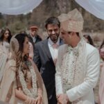 Aakriti Rana Instagram - Sharing some of my favourite pictures from the Wedding ❤️ I still can’t believe that I am married to Rohan. It was a day full of love and lots of laughter. You can clearly see that on our faces 🤣. Rohan kept making me laugh and smile throughout. I am sure you’ve never seen @aditya_rana smiling so much haha. 📸 @believecollective #aakritigetsanchored #aakritiandrohan #wedding #manali #destinationwedding #mountains #family #shaadi #weddingphotography #bridesmaids