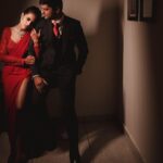 Aakriti Rana Instagram - Mr. And Mrs. ❤️ We had a get together after the wedding in Manali and enjoyed a wonderful dinner together. Wore this beautiful customised slit saree from @shauryasanadhyalabel styled with a diamond jewellery piece my mom kept for me. Thank you for this @shauryasanadhya ❤️ 📸 @believecollective Makeup and hair @priyankaguptamakeupartist #aakritiandrohan #aakritigetsanchored #newlyweds #mrandmrs #couplephotography #indianwedding #saree #indianwear Manali, Himachal Pradesh