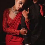 Aakriti Rana Instagram - Mr. And Mrs. ❤️ We had a get together after the wedding in Manali and enjoyed a wonderful dinner together. Wore this beautiful customised slit saree from @shauryasanadhyalabel styled with a diamond jewellery piece my mom kept for me. Thank you for this @shauryasanadhya ❤️ 📸 @believecollective Makeup and hair @priyankaguptamakeupartist #aakritiandrohan #aakritigetsanchored #newlyweds #mrandmrs #couplephotography #indianwedding #saree #indianwear Manali, Himachal Pradesh