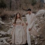 Aakriti Rana Instagram - Hello Husband! Ready for a life full of adventures? 🏔️ Photography: @believecollective Our Outfits: @abhinavmishra_ Jewellery: @paisleypopshop Makeup and hair: @priyankaguptamakeupartist #AakritiGotAnchored #aakritiandrohan #wedding #manali #happilyeverafter #mountainwedding #himachal #travel #shaadi #indianwedding #weddingphotography Manali, Himachal Pradesh
