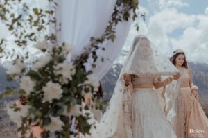 Aakriti Rana Instagram - I choose you and I’ll choose you over and over again 
Without pause, without doubt, in a heartbeat. 
I’ll keep choosing you because you are everything I ever dreamt of in my partner! ❤️

Photography: @believecollective 
Our Outfits: @abhinavmishra_ 
Jewellery: @paisleypopshop 
Makeup and hair: @priyankaguptamakeupartist 

#AakritiGotAnchored #aakritiandrohan #wedding #manali #happilyeverafter #mountainwedding #himachal #indianwedding #weddingphotography