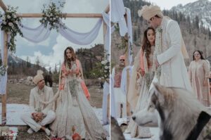 Aakriti Rana Instagram - I choose you and I’ll choose you over and over again 
Without pause, without doubt, in a heartbeat. 
I’ll keep choosing you because you are everything I ever dreamt of in my partner! ❤️

Photography: @believecollective 
Our Outfits: @abhinavmishra_ 
Jewellery: @paisleypopshop 
Makeup and hair: @priyankaguptamakeupartist 

#AakritiGotAnchored #aakritiandrohan #wedding #manali #happilyeverafter #mountainwedding #himachal #indianwedding #weddingphotography
