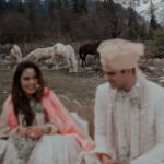 Aakriti Rana Instagram - #AakritiGetsAnchored 🥰 Under the beautiful open blue sky, amidst the mountains, surrounded by our friends and family, I walked with my brightest smile towards the moment we dreamed about together. Photography: @believecollective Our Outfits: @abhinavmishra_ Jewellery: @paisleypopshop Makeup and hair: @priyankaguptamakeupartist #aakritiandrohan #wedding #manali #happilyeverafter #mountainwedding #indianwedding #weddingphotography Manali, Himachal Pradesh