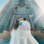 Aakriti Rana Instagram - The insanely gorgeous Samarkand, Uzbekistan ❤️ Still completely in awe of the beauty of this place! Who would you go here with? #aakritirana #aakritiandrohan #uzbekistan #samarkand #travelblogger #indiantravelblogger #travelphotography Samarkand Uzbezkistan