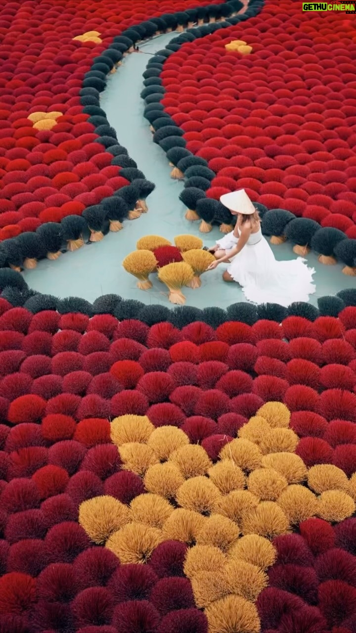 Aakriti Rana Instagram - How pretty does this look!! Northern Vietnam‘s most eye-catching craft village, Quang Phu. Only about an hour by car/ bike from Hanoi, the villagers here produce traditional bright red incense which looks incredible! P.s it’s just good for photography. Nothing more to see here. Tag someone who would love to go here ❤️ #aakritirana #incense #incensevillage #hanoi #vietnam #travel #travelphotography #reelsinstagram #travelblogger #indiantravelblogger #aakritiinvietnam Hanoi, Vietnam