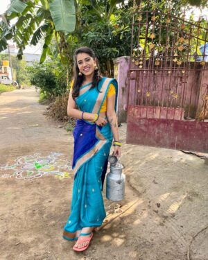 Aarthi Subash Instagram - Saree @gfa.shions 
#malligamode ❤️