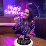 Aarthi Subash Instagram - Officially 25 💜 . #latebirthdaypost #25thbirthday #birthdaycake #happybirthday #celebration #aarthisubash #vjaarthisubash #suntv Chennai, India