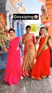 Aarthi Subash Instagram - 🙈🙉🙊 . #bff #friendshipgoals #trendingreels #dancereels #happyfriends #pandavarillam Alandur