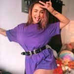 Aashika Bhatia Instagram – “Is it just me, or do I look great in this color?” 💜💜 Mumbai, Maharashtra