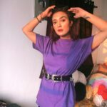 Aashika Bhatia Instagram - "Is it just me, or do I look great in this color?" 💜💜 Mumbai, Maharashtra