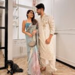 Aashna Shroff Instagram - festive szn is finally upon us ✨ Armaan: wearing @payalsinghal footwear @solefactor_ styling @malvika_tater Aashna: wearing @shantibanaras