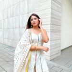 Aashna Shroff Instagram – @sukritiandaakritiofficial making me wonder why I haven’t worn a sharara in so long 💛🩷🩵