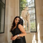 Aashna Shroff Instagram - with my 🖤 in Paris, for @gauravguptaofficial @ggpanther at haute couture week Both wearing @gauravguptaofficial Armaan’s jewellery @dripproject.co Aashna’s jewellery @prerto @karishma.joolry Styled by @malvika_tater Photos by @harvijay_j