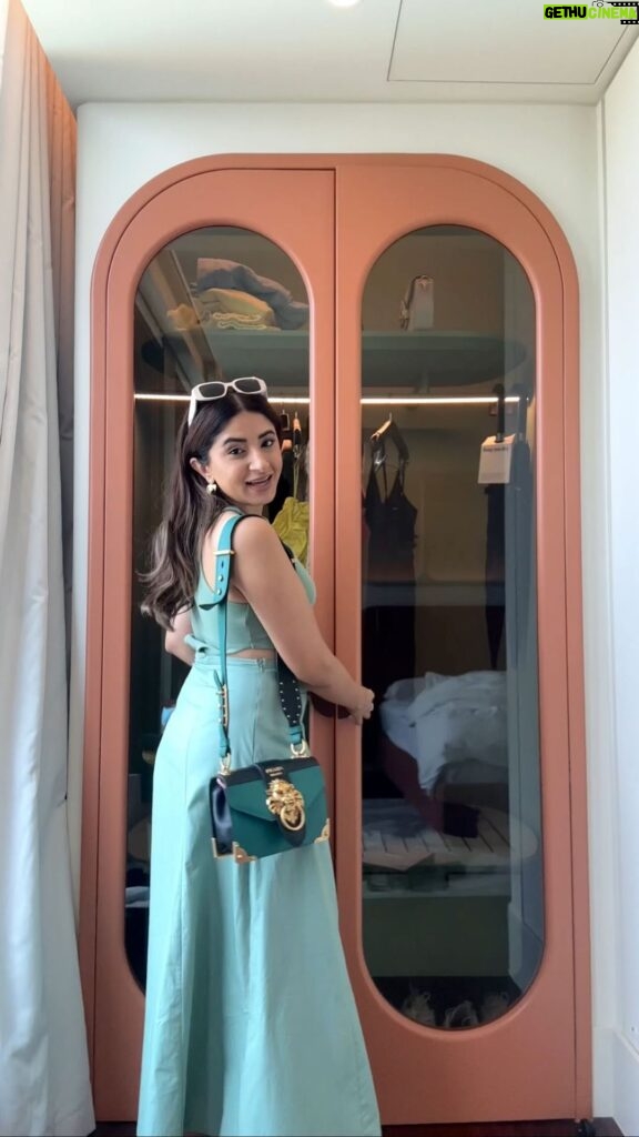 Aashna Shroff Instagram - hello from my Bangkok wardrobe and probably one of the cutest wardrobes I’ve seen ever! a little GRWM from our first day here with @pradabeauty!🤍 dress @zara bag, sunglasses and fragrance @prada earrings @toryburch