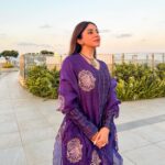 Aashna Shroff Instagram - Eid Mubarak 🌙💜 wearing @pinkcitybysarika