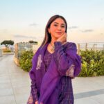 Aashna Shroff Instagram - Eid Mubarak 🌙💜 wearing @pinkcitybysarika
