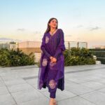 Aashna Shroff Instagram – Eid Mubarak 🌙💜

wearing @pinkcitybysarika