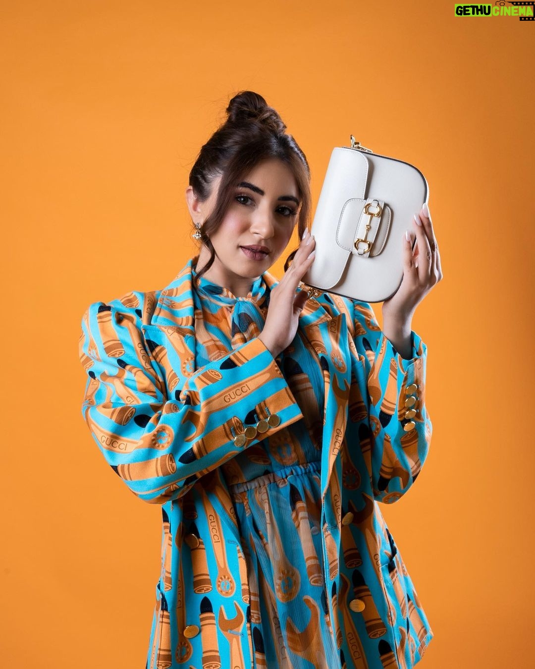Aashna Shroff Instagram - me and my new Gucci Girl 🧡 #GucciHorsebit1955 @gucci
