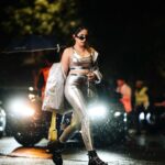 Aashna Shroff Instagram - @diesel and @glennmartens brought the party to Milan Fashion Week! Glenn Martens took Diesel’s signature denim and made it artisanal, and when you top that off with florals, sheer dresses and a 150 foot long rain soaked runway and a rave that was open to the public, you’re left with an unforgettable night that defied the odds of both weather and fashion⚡️ @reliancebrandsltd @kari_raghav