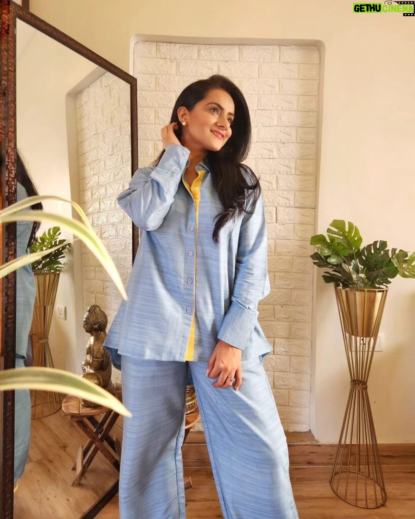 Aastha Chaudhary Instagram - Be the reason why people believe in pure hearts , good vibes & kind souls 💖💫🌸 #gratitude #goodvibesonly Wearing- @labelishnya #madeinindia #coords #cottonoutfit #summervibes #labelishnya #aasthachaudhary India