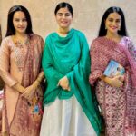 Aastha Chaudhary Instagram - Finally we met 😇🙏 Meeting @chitralekhaji & @madhavprabhuji in person remains the most surreal experience I’ve ever had. You both had a beautiful calming energy ✨️ Hare krishna 💖 #gratitude #devichitralekhaji #madhavprabhu #geetanjalimishra #aasthachaudhary #celebconnex Mumbai, Maharashtra