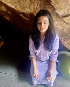 Aathmika Instagram - Its exactly called as SOUL CALLING! MahaAvatar Babaji is an Eternal Supreme Being! Magically got a divine calling from him to visit Babaji cave. Left without a second thought, had one of the toughest journey to reach here, almost faced near death experience but good things never come easy. Awakening the Kundalini towards the Sahasra Chakra is always a dream to the truth seekers. In such way, was deeply touched & intensely got initiated when I entered the cave & sat for meditation! Never expected/experienced such power & tremendous divine experience before in my life. My whole point of view towards the living beings and life changed. Blessed by him as Guru unconditionally. Each and every human being in this world, atleast once in their life deserve to experience it irrespective of where they are. Other than worldly materialistic things & achievements, one should understand the spiritual realms & way to achieve the Highest Form of Intelligence which is called WISDOM through Compassion & Intense Yogic Practice in their daily life. Live with Love, Spread Love, Become Love! LOVE IS GOD ❤️ Its ONENESS ❤️❤️❤️ Sharing the journey soon! Himalayas