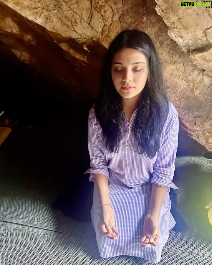 Aathmika Instagram - Its exactly called as SOUL CALLING! MahaAvatar Babaji is an Eternal Supreme Being! Magically got a divine calling from him to visit Babaji cave. Left without a second thought, had one of the toughest journey to reach here, almost faced near death experience but good things never come easy. Awakening the Kundalini towards the Sahasra Chakra is always a dream to the truth seekers. In such way, was deeply touched & intensely got initiated when I entered the cave & sat for meditation! Never expected/experienced such power & tremendous divine experience before in my life. My whole point of view towards the living beings and life changed. Blessed by him as Guru unconditionally. Each and every human being in this world, atleast once in their life deserve to experience it irrespective of where they are. Other than worldly materialistic things & achievements, one should understand the spiritual realms & way to achieve the Highest Form of Intelligence which is called WISDOM through Compassion & Intense Yogic Practice in their daily life. Live with Love, Spread Love, Become Love! LOVE IS GOD ❤️ Its ONENESS ❤️❤️❤️ Sharing the journey soon! Himalayas
