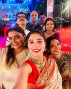 Adrija Addy Roy Instagram - Ashtami night it was ❤️✨ . . . . . . . . . . . . . . . . #durgapuja #mumbai #2023 #ashtami #night #adrijaroy #photooftheday #instapic #instapost #instagood #instalove #instalike #insta #instagram . North Bombay Durga Puja