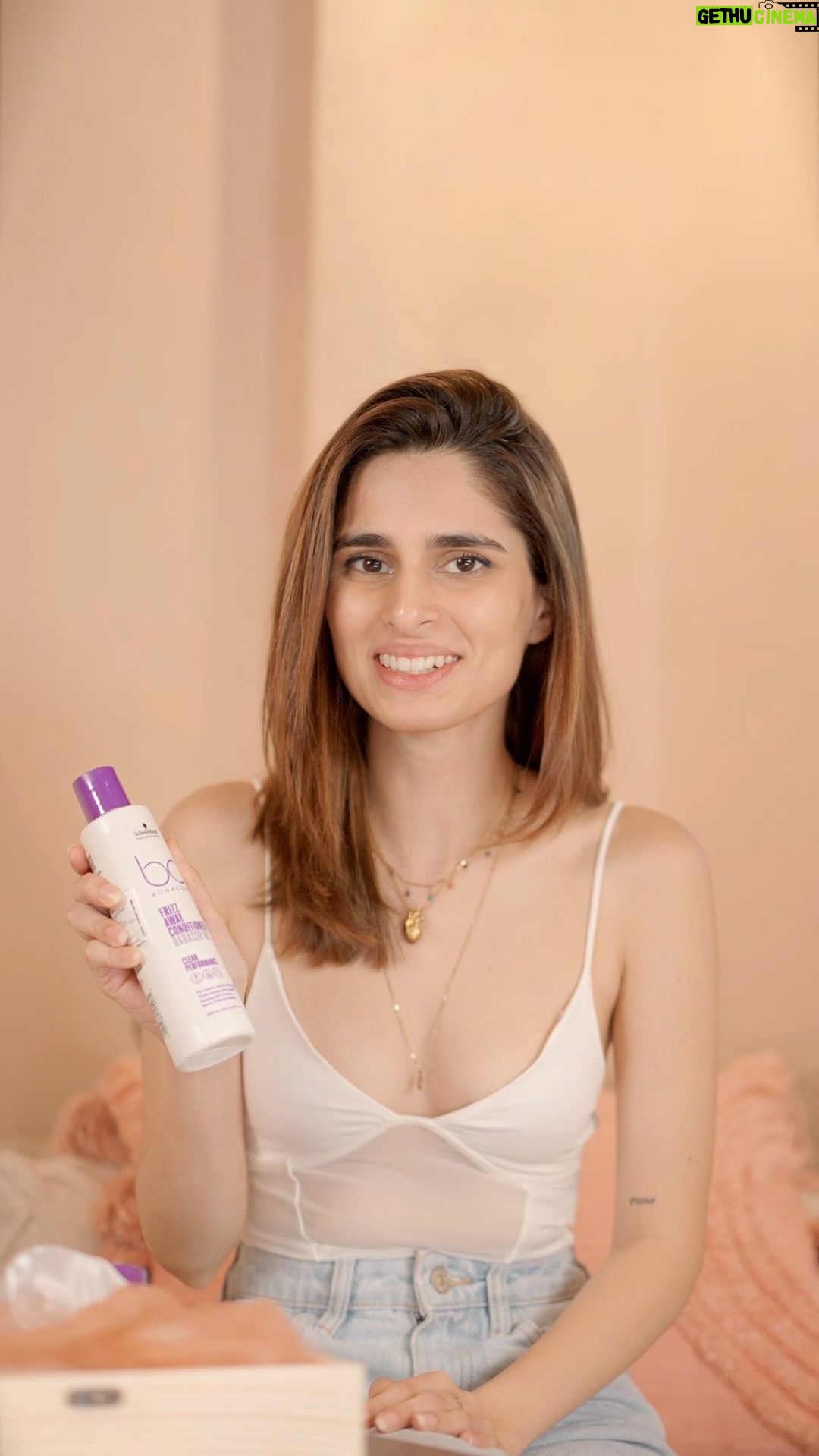 Aisha Ahmed Instagram - Say Hi to summers, and bye to frizzy hair with the new Bonacure Frizz Away range (aka your old favourite Keratin Smooth Perfect) that gives you tamed, smooth and shiny hair, the clean way. It’s loved by the hairdressers and hair experts. Make the Clean Switch with the new Bonacure from @schwarzkopfin by being a part of the Bonacure Clean Care Club with @mira.kapoor. Available at all leading salons and e-commerce! #BCWECARE #SchwarzkopfProfessional #NewBonacure #VeganKeratin #HairCare #CleanPerformance #CleanFormula #SustainablePackaging #CleanBeauty