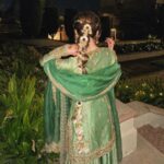 Aisha Ahmed Instagram - . Couldn’t have found a more apt outfit for the Mehendi/Qawwali night, the work on this saharara 🥹♥️🤌🏻 Wearing @jigarmaliofficial @fbo.pr.communication Styled by @ojaskolvankar Assisted by @arshadjrofficial Paranda courtesy @tishasaraf1 🫶🏼