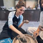 Aisha Ahmed Instagram – .
Range of emotions through this one pottery session, I made a jewellery pot/bowl. I think. 
Tip- cut your nails short before pottery, don’t be lyk me 🫣🤝
