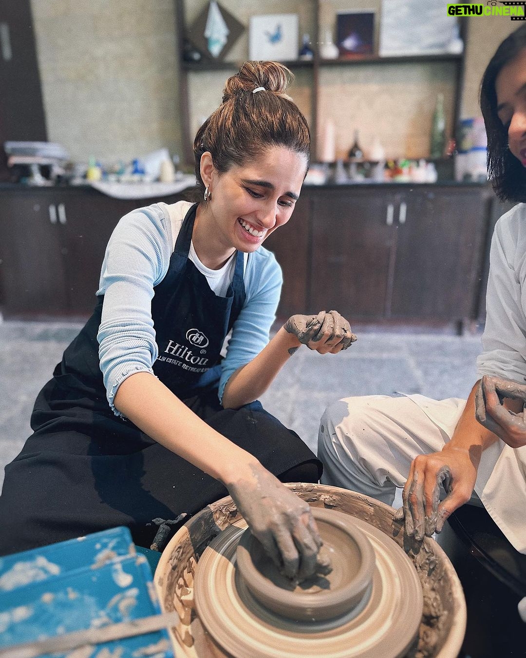 Aisha Ahmed Instagram - . Range of emotions through this one pottery session, I made a jewellery pot/bowl. I think. Tip- cut your nails short before pottery, don’t be lyk me 🫣🤝