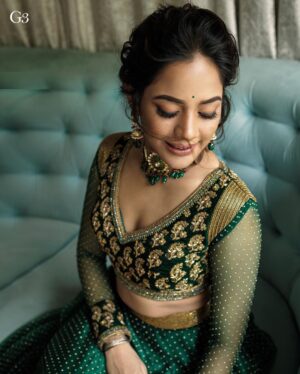 Aishwarya Dutta Instagram - Happy Diwali 🪔🪔🪔🪔🪔🪔🪔
Make over by - @vijiknr 
Wearing- @nirali_design_house 
Jewellery- @bronzerbridaljewellery 
Shot by - @g3_photography
