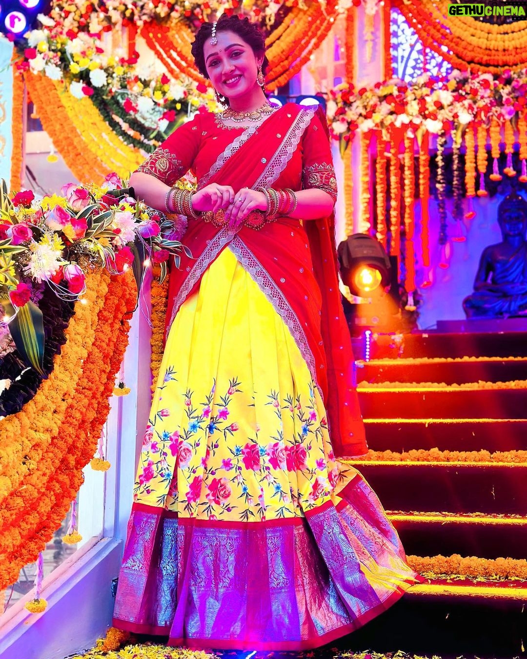 Aishwarya Pisse Instagram - Sometimes all u need is a little splash of colours in ur life and also in ur appearance🌈 Outfit: @kowshiki_couture Hyderabad