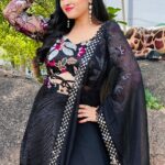 Aishwarya Pisse Instagram - 🖤🖤 Outfit: @dharshyaboutique Hairstyle: @hairstylesworld_by_likhitha Annapurna Studios