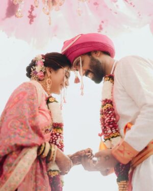 Akshata Sonawane Instagram - From the lush landscapes of the South to the vibrant traditions of Maharashtra, their love story transcended boundaries. In the heartwarming saga of Vishnu and a Akshata, every chapter is written in the ink of love, diversity, and a promise to cherish each other's roots. Together, they embark on a journey where love has no boundaries, promising each other a world full of happiest and joy for a forever🧿💌#lovebeyondboundaries 

Hitched together: @akshatasonawane and @i_cavalry 
Mua: @pujathakkar_mua
Location: @pushpvatikaresort
.
.
.
#love #alwaysandforever #southmeetsnorth #southmeetsmaharashtra #epiclove #lovestory #weddingphotography #weddingvibes #weddingscenes #maharashtrianwedding #fyp #fypage #fy #explorepage #explore #exploremore #samjagdaleproductions #imagestudios #marriage