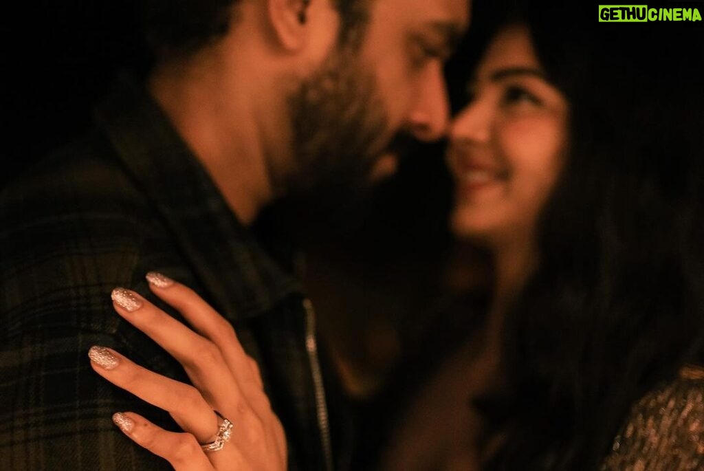 Akshata Sonawane Instagram - They say that the greatest of things and the boldest of achievements happen after a lot of chaos and unexpected events. Two days after meeting my girl I said the words “I LOVE YOU” A week later I told my mom I love someone. A month later I wanted to put a ring on her. I mean what kind of a millennial would do that! Did I come on too strong? Always thought I did. But how do you calculate when and where you’d fall head over heels in love with someone! I’ve been wanting to propose to her and give her the perfect moment! Cause she is no less than perfect. How do I create it? After all I’m the most imperfect guy on earth. I started small, asked my parents first, my mom had given me her ring and said put it on her. She’s the most precious thing that could happen to our family. Then I convinced her family, then buttered her pretty friends. Sooner than later the whole world thought we were engaged as we were. The surprise wasn’t surprising anymore.. But I haven’t asked her yet! I wanted to tell her how much she means to me. How much she means to my world. How badly I want to be a part of her universe. Multiple plans and cancellations later.. I planned a little get away into the mountains against all odds and uncertainties. The drama never ends right! My mother fell sick back home the day we landed. Today it was pouring cats and dogs! No scope of light or a ray of sunlight! There goes my plan to propose to her during the sunset on top of a hill going down the drain! I felt derailed! But, when the love is real and the girl you are in love with is the universe’s gift to you. Everything falls in place. Mom felt better, rain stopped, sun came out! I finally could decorate the whole thing up cause hey! I want to do it with my own hands! Set up the whole thing and waited for her. She came looking like a princess I walked her down the aisle Went down on my knee and asked her the question? SHE SAID YES!!! ❤️💍⛰️ Here’s to an imperfect man finding his perfection in the eyes of the woman he loves. 🥂 PC: @clickzz_ofraj Ooty